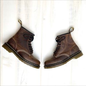 Dr. Martens 1460 Brown Leather Distressed Boots 8
